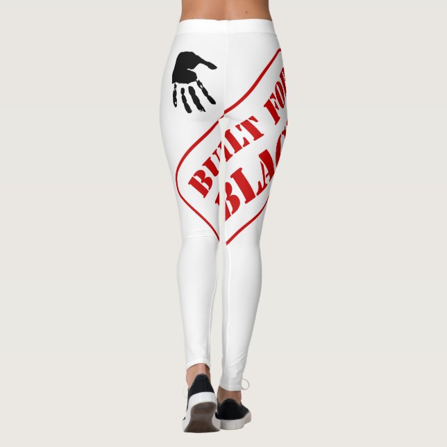 Built For Black Hand Print Leggings (Back)