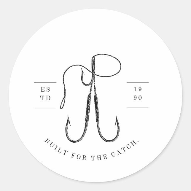 Built For The Catch Classic Round Sticker (Front)