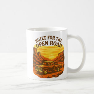 Built for the Open Road Retro Truck Art Coffee Mug