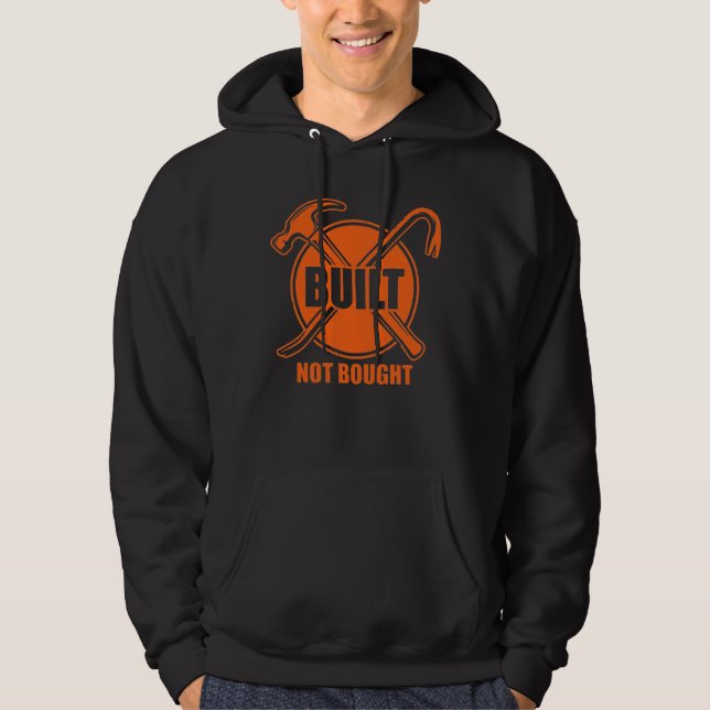 Built Not Bought Blue Collar Gift Hoodie (Front)