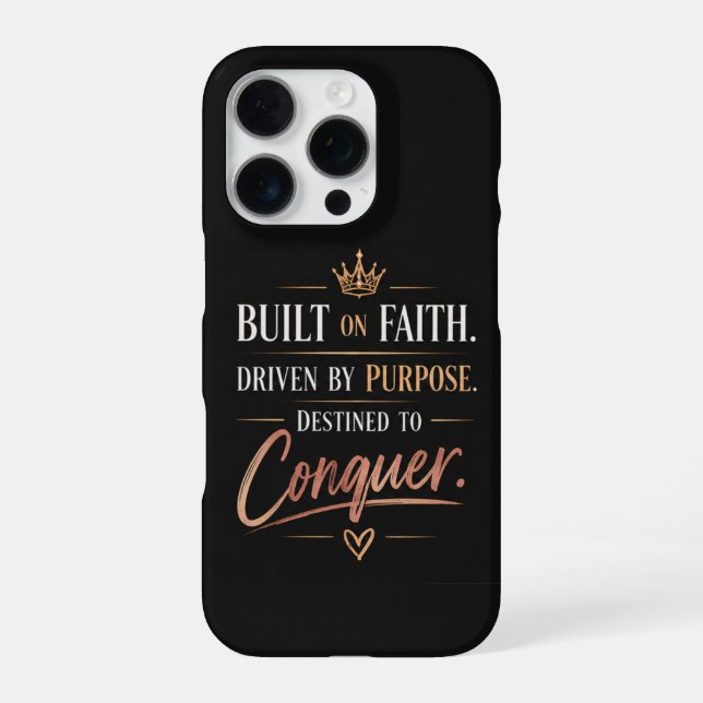 Built on Faith Driven by Purpose Motivational  iPhone Case (Back)