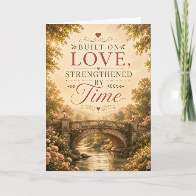 Built On Love Anniversary Card (Front)