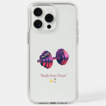 Built Over Time Motivational Dumbbell iPhone Case 