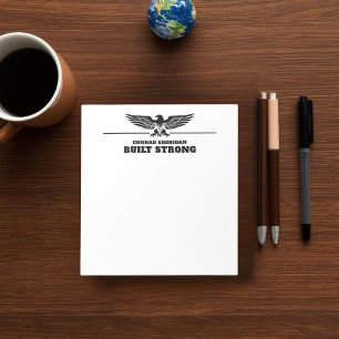 Built Strong Personalized Eagle Notepad