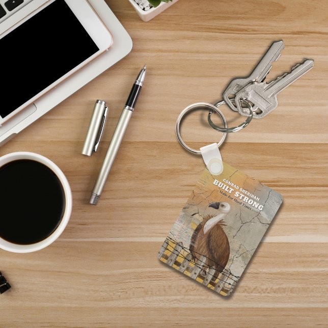 Built Strong Personalized Encouragement  Keychain (Creator Uploaded)