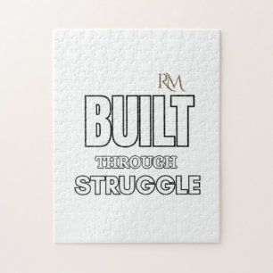 Built Through Struggle Quote T-Shirt Motivationa Jigsaw Puzzle