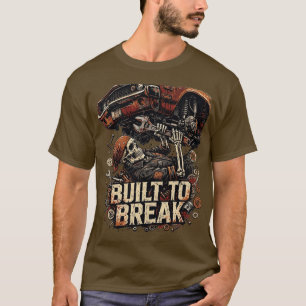  Built to Break Mechanic Skeleton Streetwear Graph T-Shirt