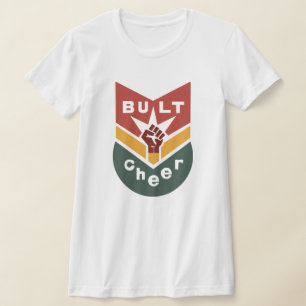 BUILT TO CHEER Raised-Fist Badge T-Shirt