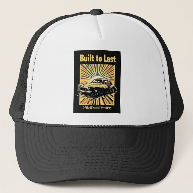 Built to Last, Driven with Pride – Classic Car Cap (Front)