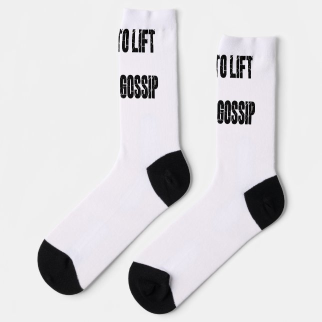  Built to lift, not to gossip Funny Gym Socks (Left)