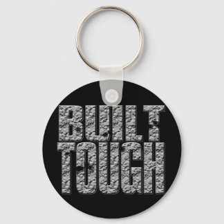 BUILT TOUGH.Hardcore Strong Muscle Man_bl rnd Keychain
