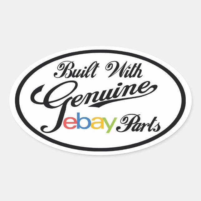 Built With Genuine Ebay Parts Sticker (Front)