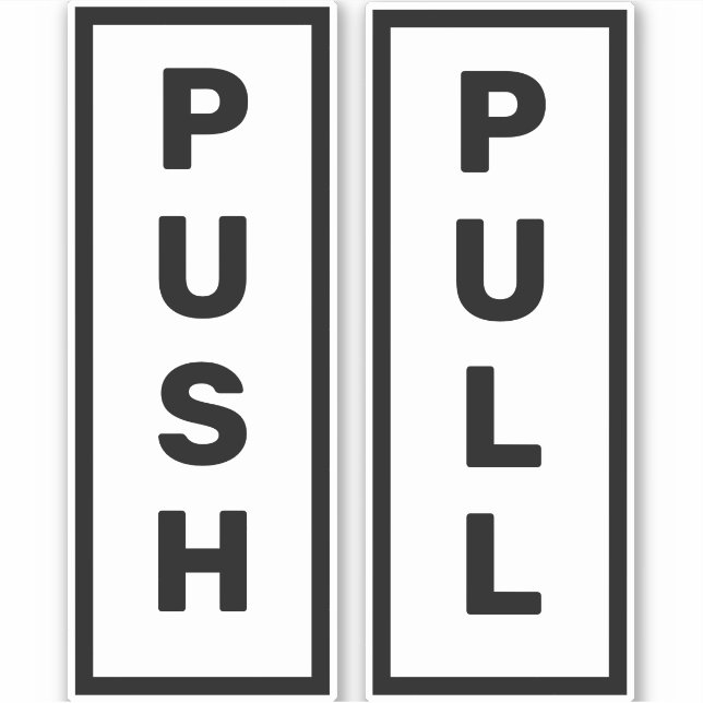 Buisiness Restaurant Retail Store Push Pull Door (Front)