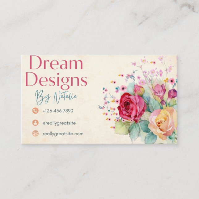 Buisness Card Floral (Front)
