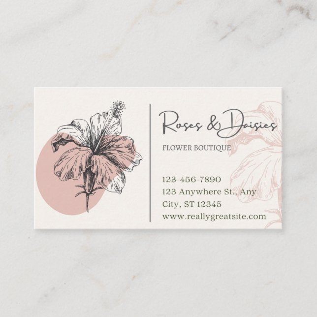 Buisness Card Flower Boutique (Front)
