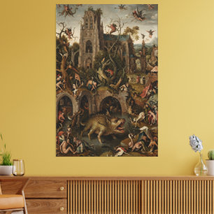 Bukavac Monster in a Demonic Landscape Canvas Print