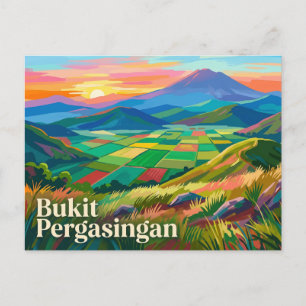 Bukit Pergasingan Indonesia Postcard