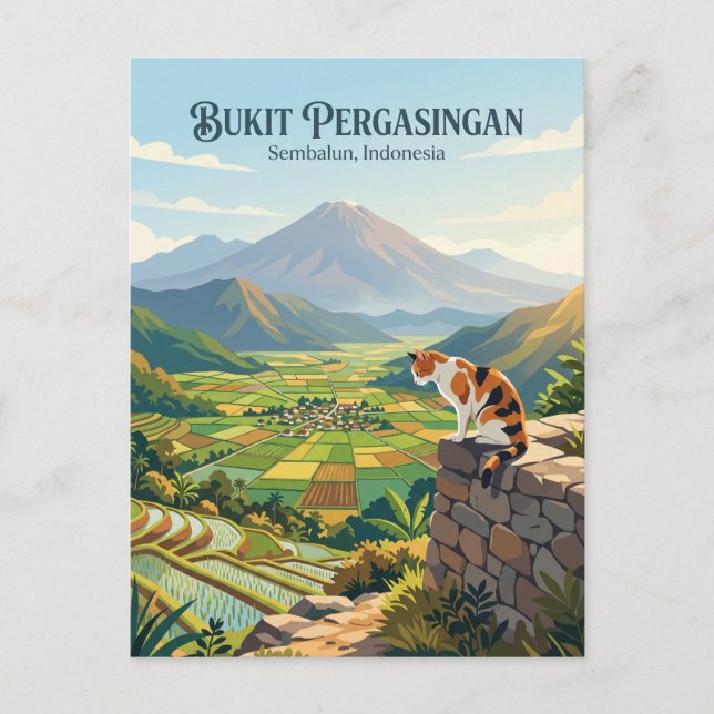 Bukit Pergasingan Indonesia Postcard (Front)