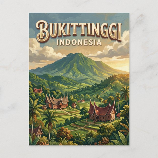 Bukittinggi Indonesia Postcard (Front)