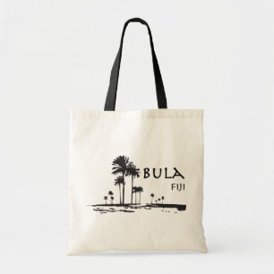 Bula Fiji Palm Tree Graphic Tote Bag