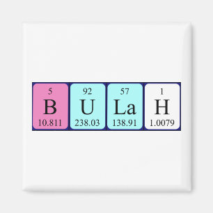 Bulah periodic table name magnet