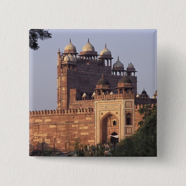 Buland Darwaza Gate of Victory) to the Dargah 2 Inch Square Button (Front)