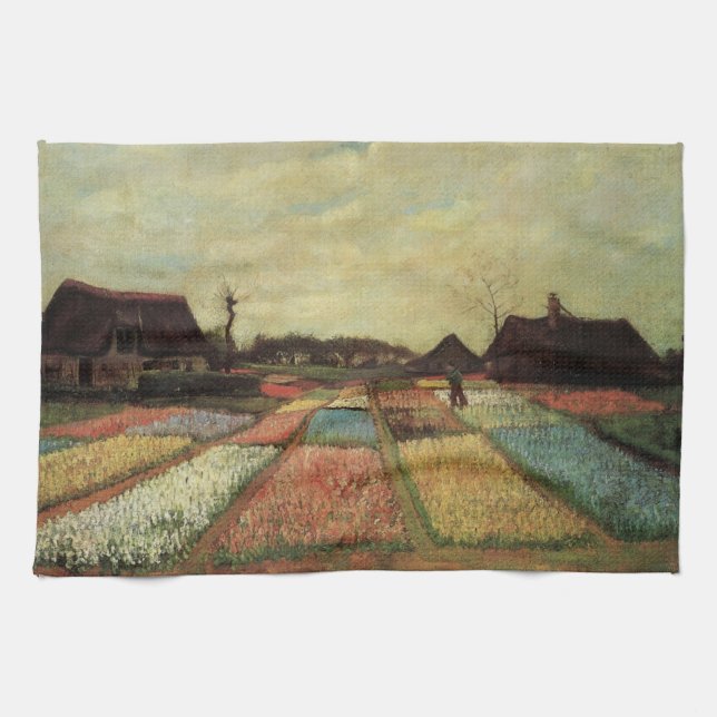 Bulb Fields by Vincent van Gogh Kitchen Towel (Horizontal)