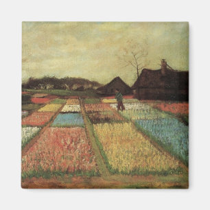 Bulb Fields by Vincent van Gogh Magnet