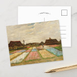 Bulb Fields | Vincent van Gogh Postcard<br><div class="desc">Bulb Fields (1883) or Flower Beds in Holland by Dutch post-impressionist artist Vincent Van Gogh. Original artwork is an oil on canvas. This is one of Van Gogh's first landscape paintings depicting a panoramic view of tulip fields in blossom. Use the design tools to add custom text or personalize the...</div>