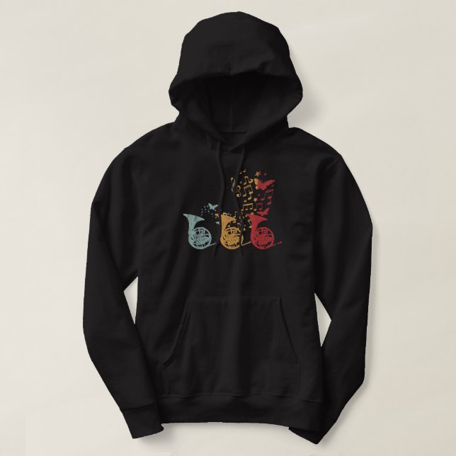 Bulb horn Music Instrument french horn2 Hoodie (Design Front)