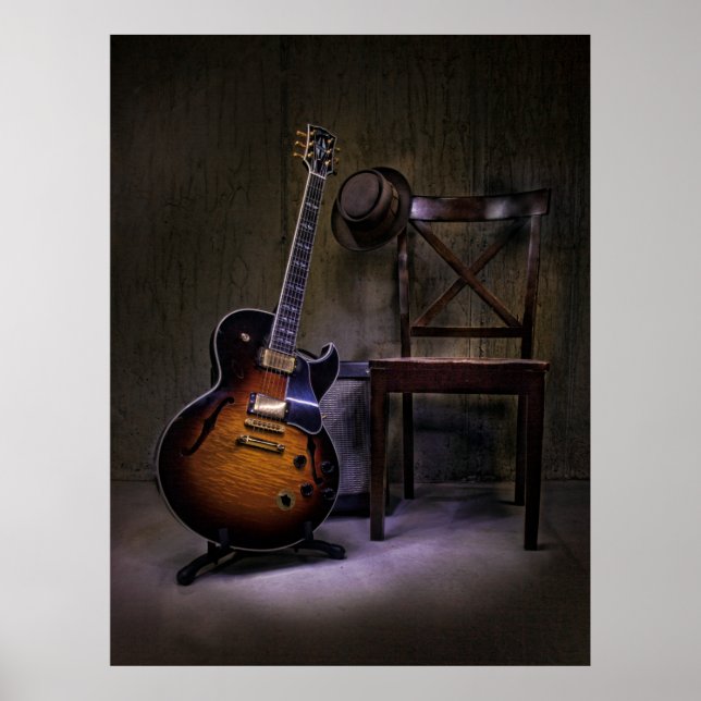 Bules Guitar with Chair Poster (Front)
