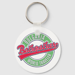 Bulgaria backpacker world traveller keychain