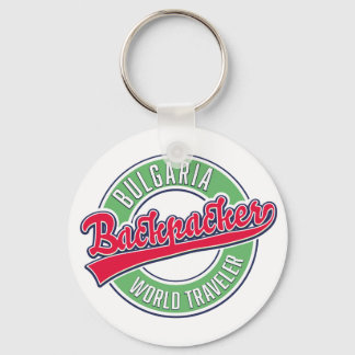 Bulgaria backpacker world traveller keychain
