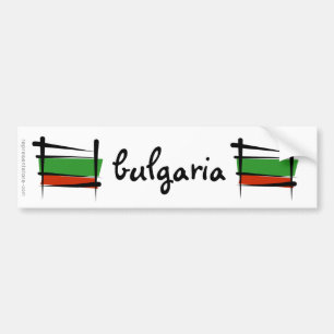 Bulgaria Brush Flag Bumper Sticker