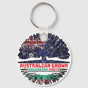 Bulgaria Bulgarian Australian Australia Tree Roots Keychain