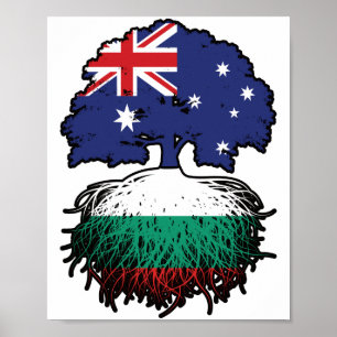 Bulgaria Bulgarian Australian Australia Tree Roots Poster