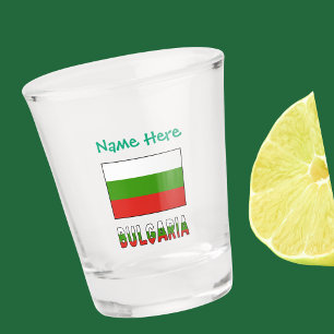 Bulgaria Bulgarian Flag Personalized Shot Glass