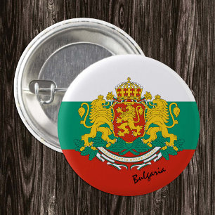 Bulgaria button, patriotic Bulgarian Flag fashion 1 Inch Round Button