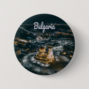 Bulgaria Capital Sofia Alexander Nevsky Cathedral 2 Inch Round Button