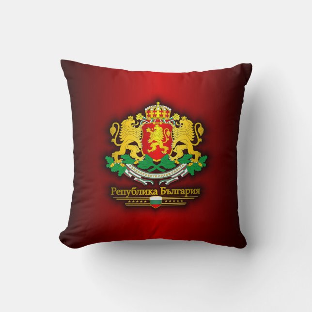 Bulgaria COA Throw Pillow (Front)