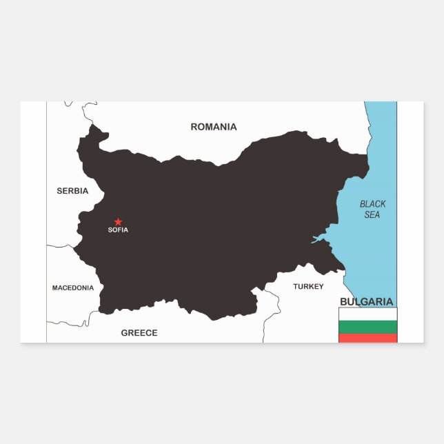 bulgaria country map flag sticker (Front)
