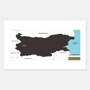 bulgaria country map flag sticker