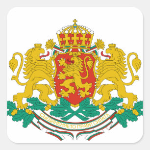 bulgaria emblem square sticker