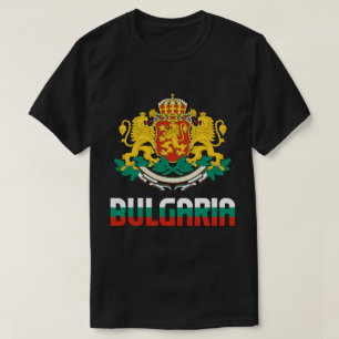 Bulgaria Flag and Coat Of Arms Patriotic T-Shirt