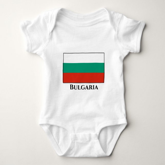 Bulgaria Flag Baby Bodysuit (Front)