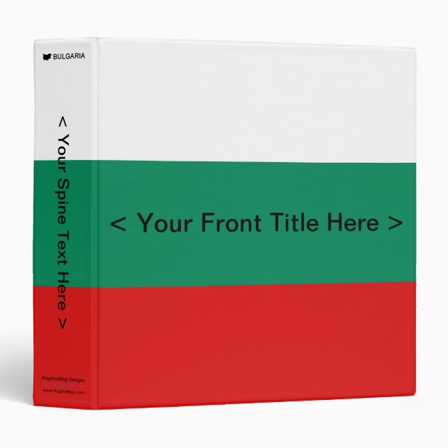 Bulgaria Flag Binder (Front/Spine)