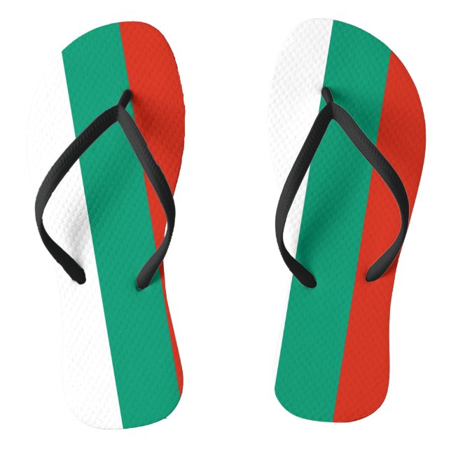 Bulgaria Flag Flip Flops (Footbed)