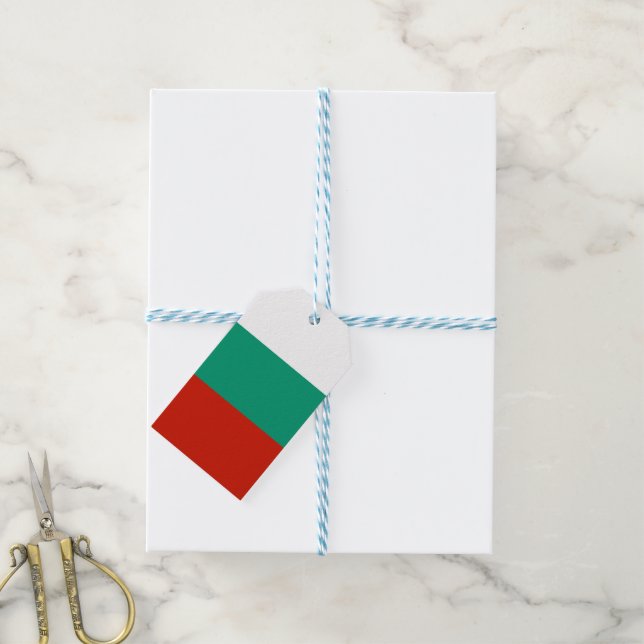 Bulgaria flag gift tags (With Twine)