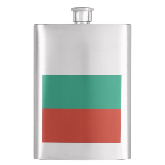 Bulgaria flag hip flask (Front)