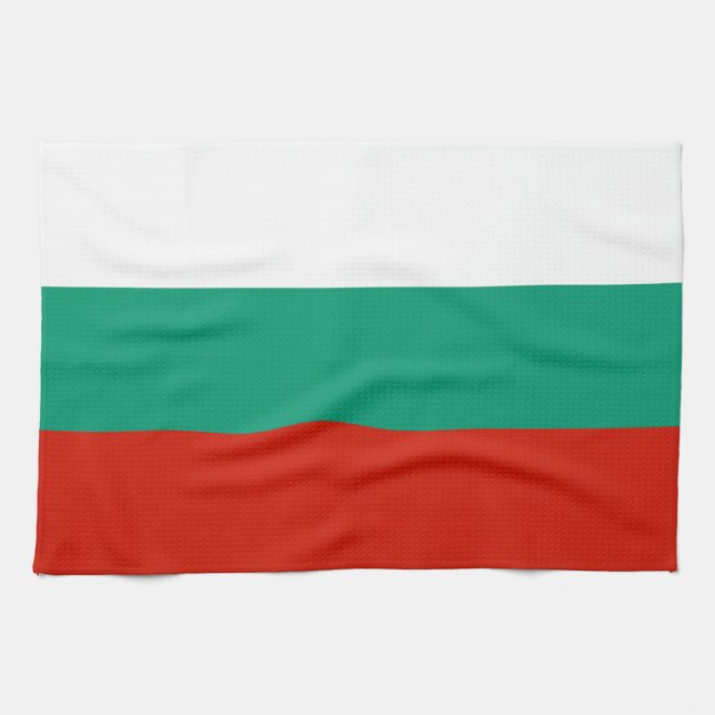 Bulgaria flag kitchen towel (Horizontal)